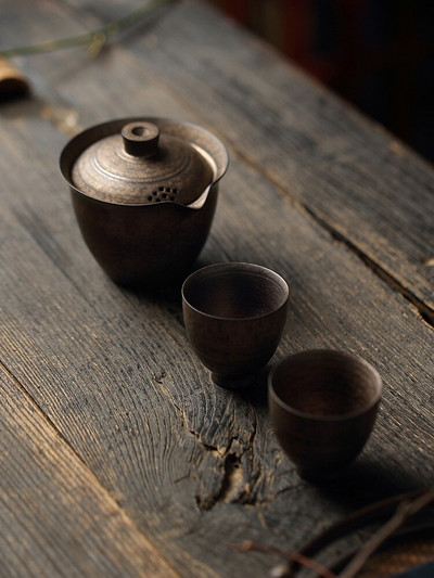 Керамична купа за чай Sancai Cover Bowl Чаша за чай с капак Уред за приготвяне на чай Каменинови изделия Гърне за ръчно хващане против изгаряне Gaiwan Единична голяма екипировка