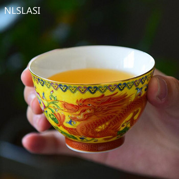 Jingdezhen Керамична чаша за чай Oolong Бутикова купа за чай Ръчно изработен порцеланов Сервиз за чай Аксесоари Master Teacup Персонална единична чаша