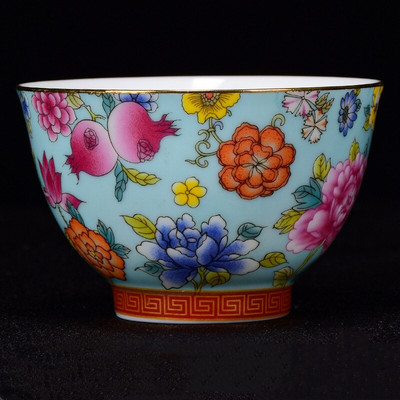 Jingdezhen Керамична чаша за чай Oolong Бутикова купа за чай Ръчно изработен порцеланов Сервиз за чай Аксесоари Master Teacup Персонална единична чаша