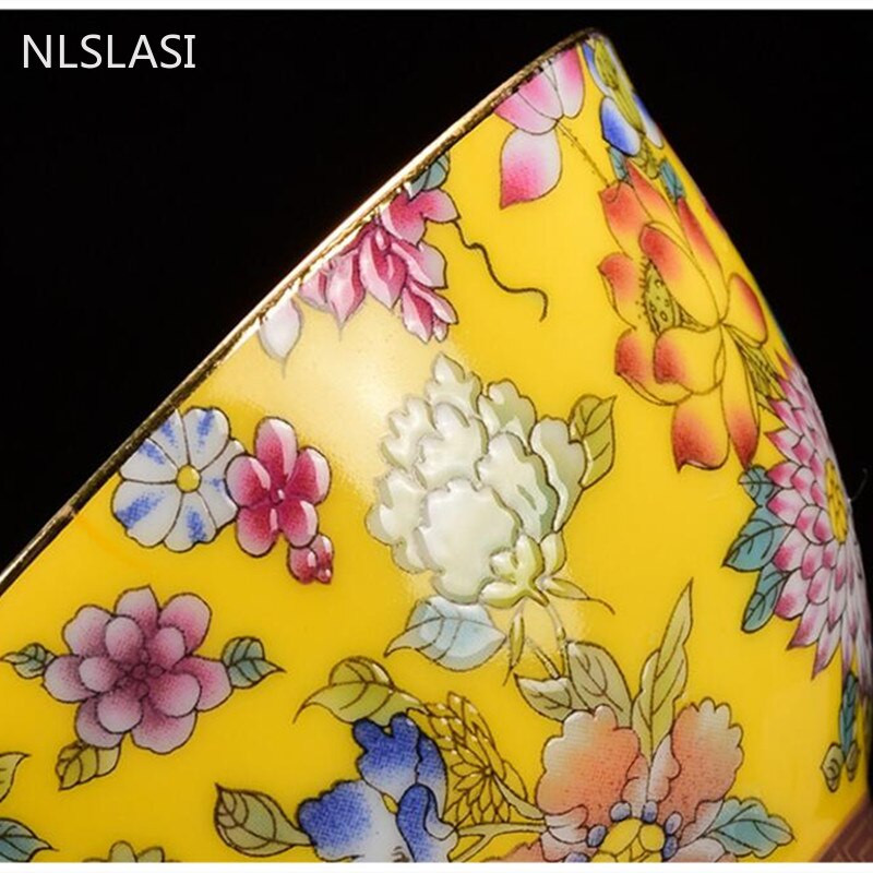 Jingdezhen Керамична чаша за чай Oolong Бутикова купа за чай Ръчно изработен порцеланов Сервиз за чай Аксесоари Master Teacup Персонална единична чаша