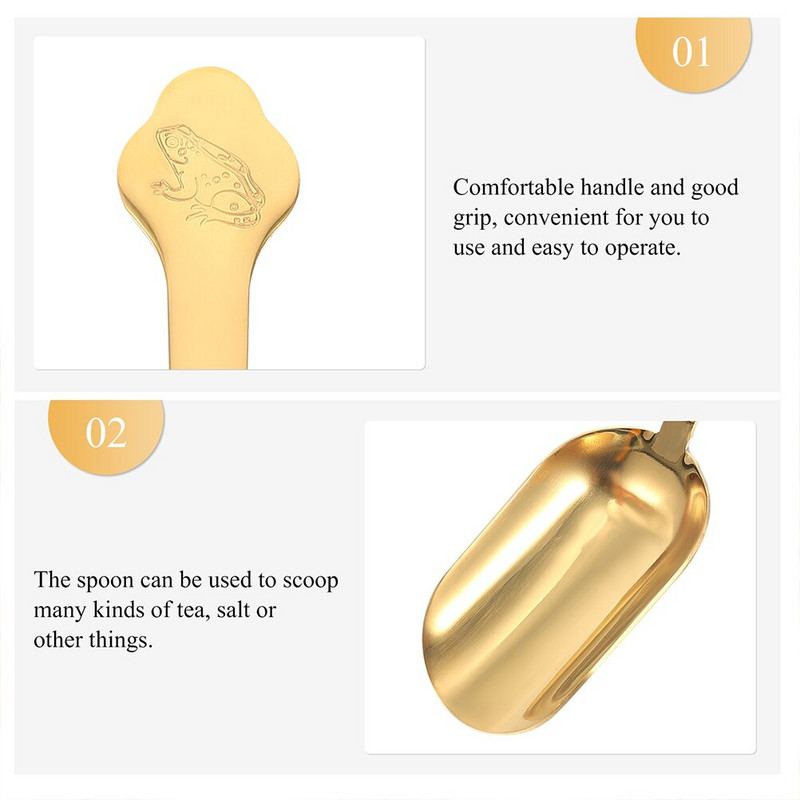 Linguriță de ceai Mini lingurițe de bomboane Lunetă de cafea cu gheață de măsurat pudră metalică zahăr în vrac Bufet borcane chinezești Canistre Scooper