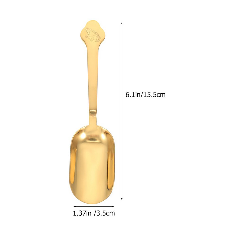 Linguriță de ceai Mini lingurițe de bomboane Lunetă de cafea cu gheață de măsurat pudră metalică zahăr în vrac Bufet borcane chinezești Canistre Scooper