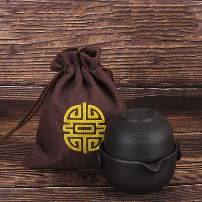 Prijenosni putni set za čaj Yixing Purple Clay Teapot Quik Lonci Jedan lonac i dvije šalice Teaware Kineski čajnici za piće