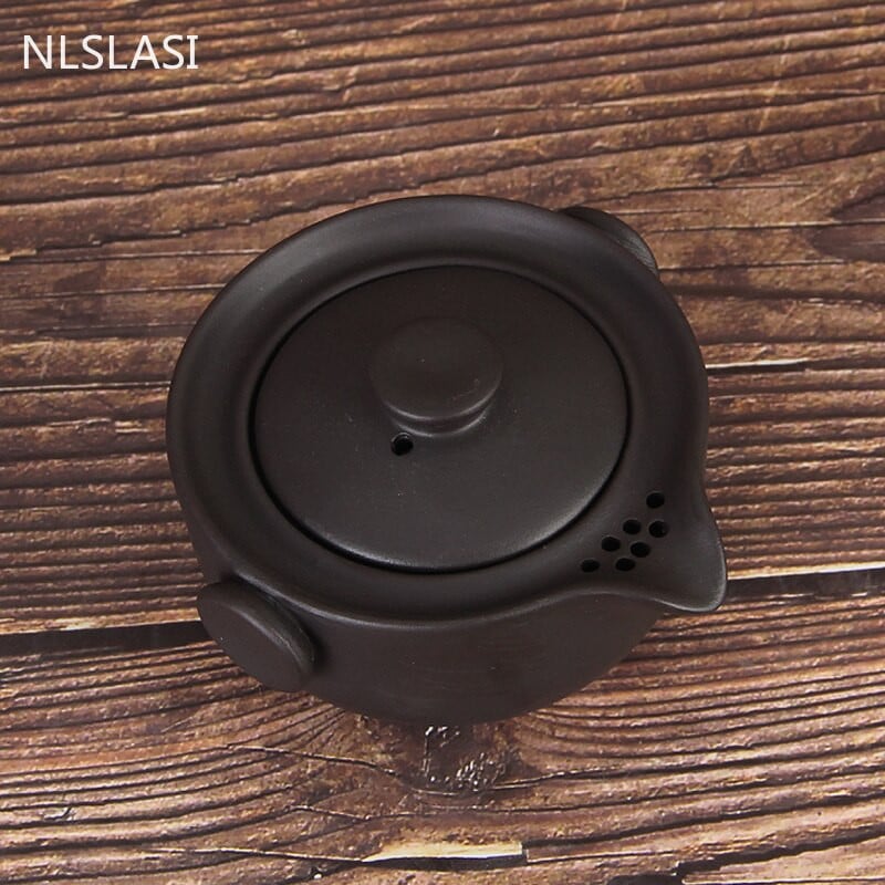 Hordozható utazási teáskészlet Yixing lila agyag teáskanna Quik edények Egy edény és két csésze teás edények kínai italos teáskannák