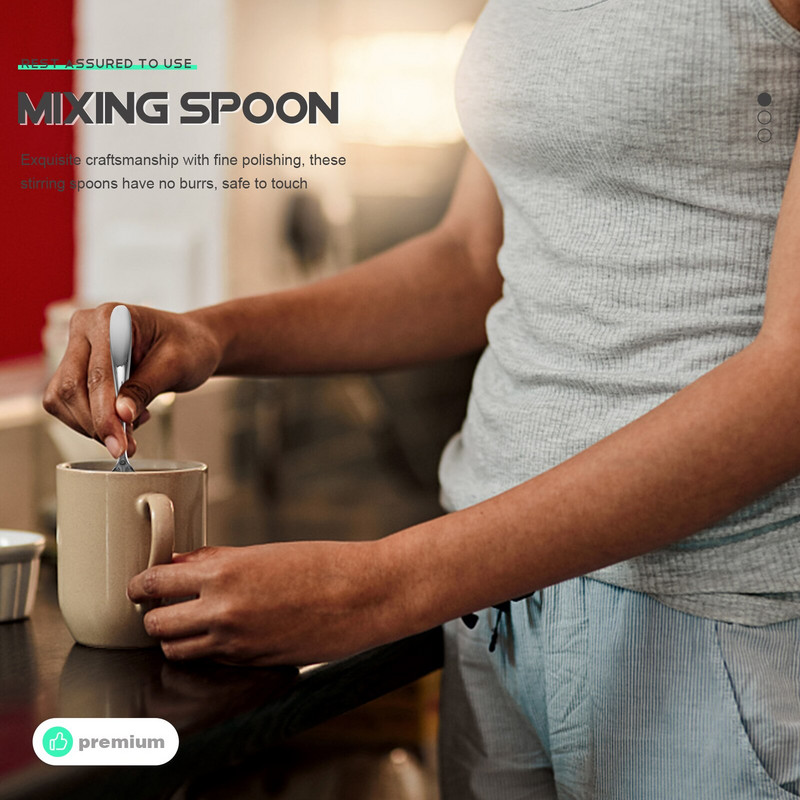 Žlica Žlice Lopatica Krema za kolače Led Šećer Sol Večera Kava Umak Jogurt Čaj Puding Desert Espresso Mini Nehrđajući čelik