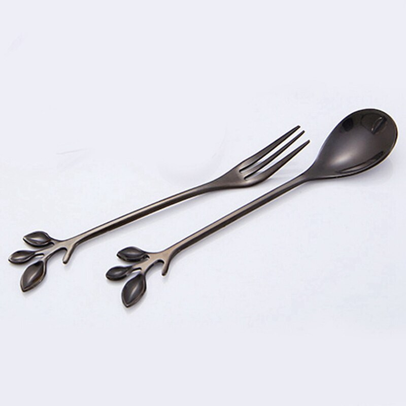 Kávéskanál készlet Eszpresszókanalak desszert teához Rozsdamentes acél keverő- és keverőkanál 16 db-os fekete