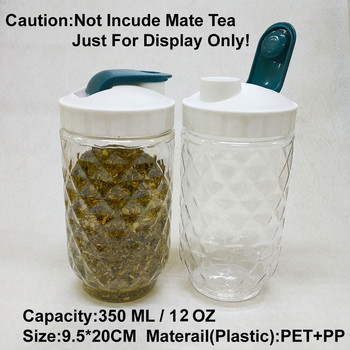 1 бр./партида Комплекти прибори за чай Yerba Mate включват чаша кратуни Неръждаема филтърна сламка Bombilla и функция за наливане Пластмасова кутия за чай Гореща разпродажба
