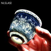 4 ks/sada Jingdezhen Retro ručne vyrobená keramická podložka pod šálku, ručne maľovaná butiková miska na čaj, čínska porcelánová čajová súprava
