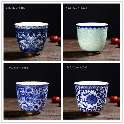4 ks/sada Jingdezhen Retro ručne vyrobená keramická podložka pod šálku, ručne maľovaná butiková miska na čaj, čínska porcelánová čajová súprava