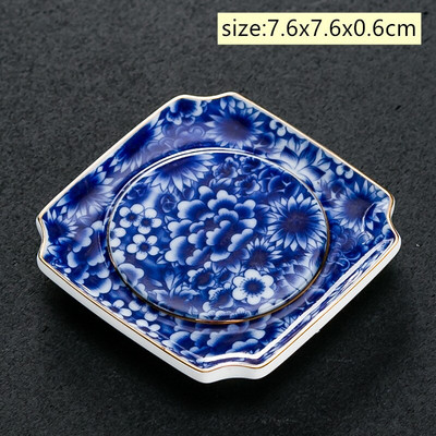4 ks/sada Jingdezhen Retro ručne vyrobená keramická podložka pod šálku, ručne maľovaná butiková miska na čaj, čínska porcelánová čajová súprava