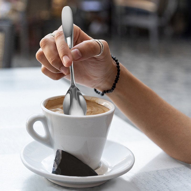 Šaukštas Šaukštai Kaušelis Pyragas Grietinėlė Ledas Cukrus Druska Vakarienė Kavos padažas Jogurtas Arbata Pudingas Desertas Espresso Mini Nerūdijantis plienas