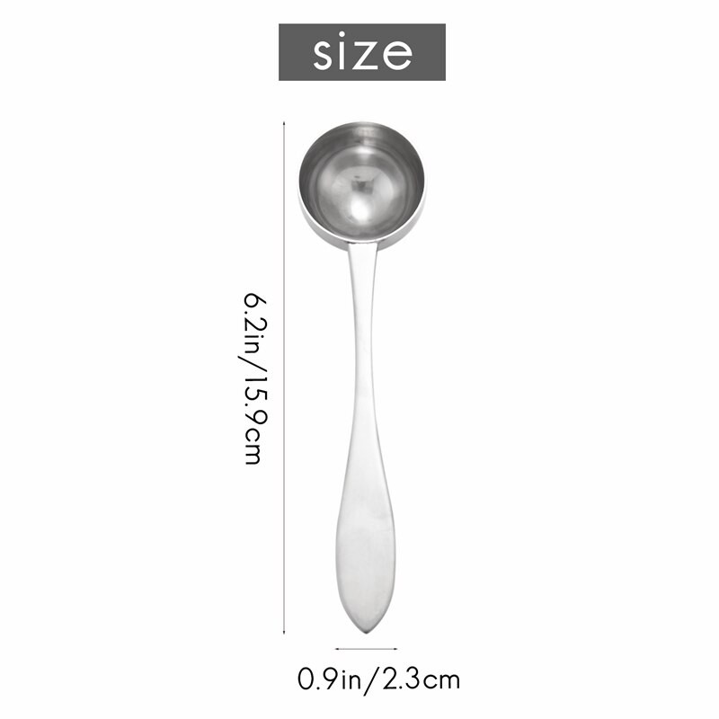 6 darabos kávéskanál rozsdamentes acél mérőkanál, hosszú nyelű evőkanál keverőkanál kávéteához cukorhoz (20 ml)