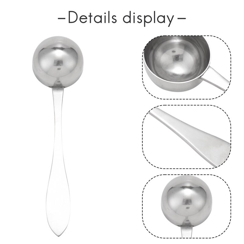 6 darabos kávéskanál rozsdamentes acél mérőkanál, hosszú nyelű evőkanál keverőkanál kávéteához cukorhoz (20 ml)