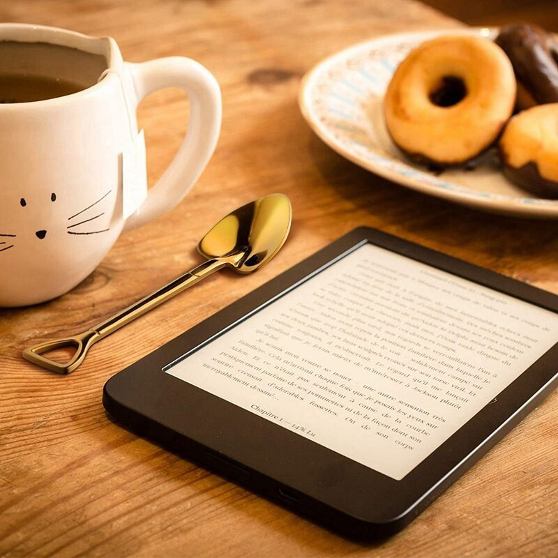 8 bucăți lopată lingură furculiță lopată cafea mâner furculiță în formă de desert