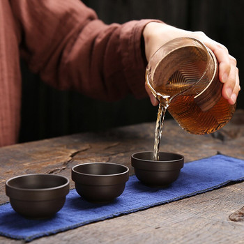 Китайски кунг-фу Teaset Преносим сервиз за чай за пътуване Yixing Purple Clay Teapot Quik Pots Teaware Китайски чайници за напитки