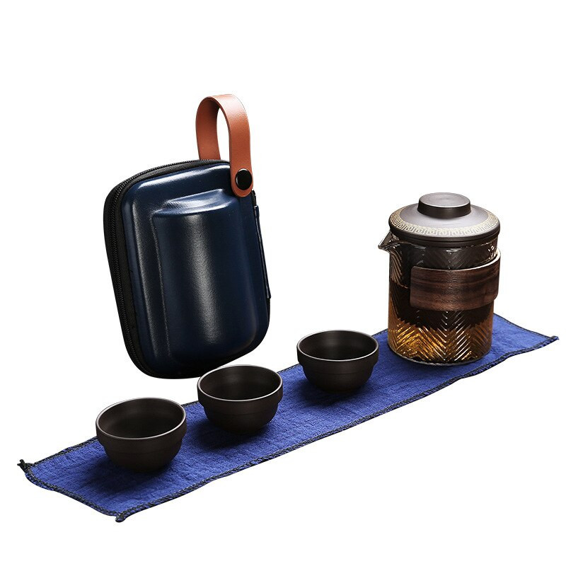 Китайски кунг-фу Teaset Преносим сервиз за чай за пътуване Yixing Purple Clay Teapot Quik Pots Teaware Китайски чайници за напитки