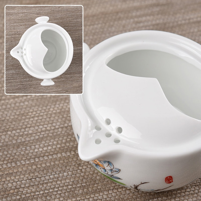 Keraminiai arbatinukai gaiwan arbatinukai kiniški arbatos indai nešiojami kelioniniai arbatos rinkiniai su kelioniniu maišeliu Nemokamas pristatymas