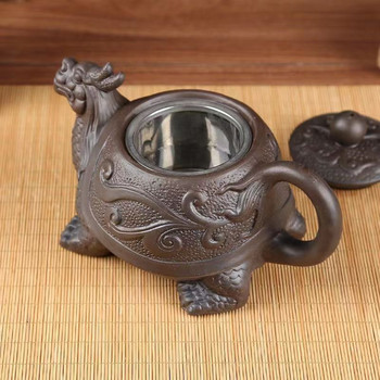 Творчески комплект за чай с лилав пясък Керамични чаши и чаши Чайници Shu Puer Китайска чаша за чай Чаша за кафе Чайник Чайник Чайник Yixing Чайник Саксия