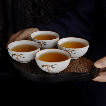 Κινέζικο σετ τσαγιού υπαίθριο ταξίδι Kung Fu Teaware One Pot Four Cups Ceramic Teapot Φλυτζάνι τσαγιού Τελετή τσαγιού Φορητές Υπηρεσίες Πορσελάνη