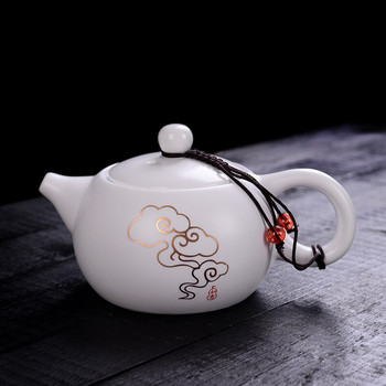 Κινέζικο σετ τσαγιού υπαίθριο ταξίδι Kung Fu Teaware One Pot Four Cups Ceramic Teapot Φλυτζάνι τσαγιού Τελετή τσαγιού Φορητές Υπηρεσίες Πορσελάνη