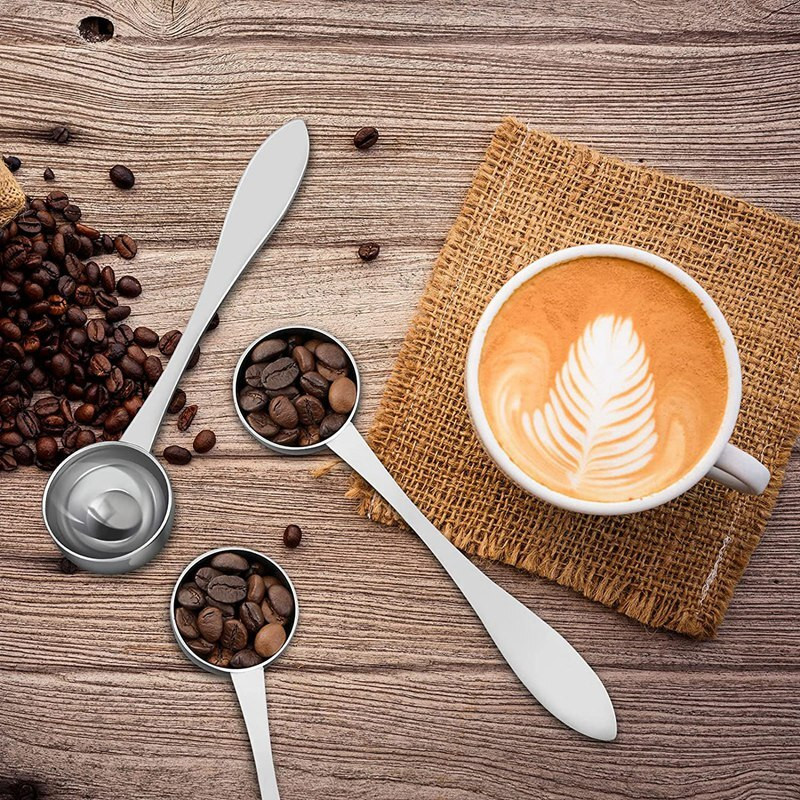 Vruća žlica za kavu od 6 komada, mjerna žlica od nehrđajućeg čelika, dugačka ručka, žlica, žlica za miješanje kave, čaja, šećera (20 ml)