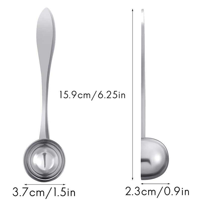 6 darabos kávéskanál rozsdamentes acél mérőkanál, hosszú nyelű evőkanál keverőkanál kávétea cukorhoz (20 ml)