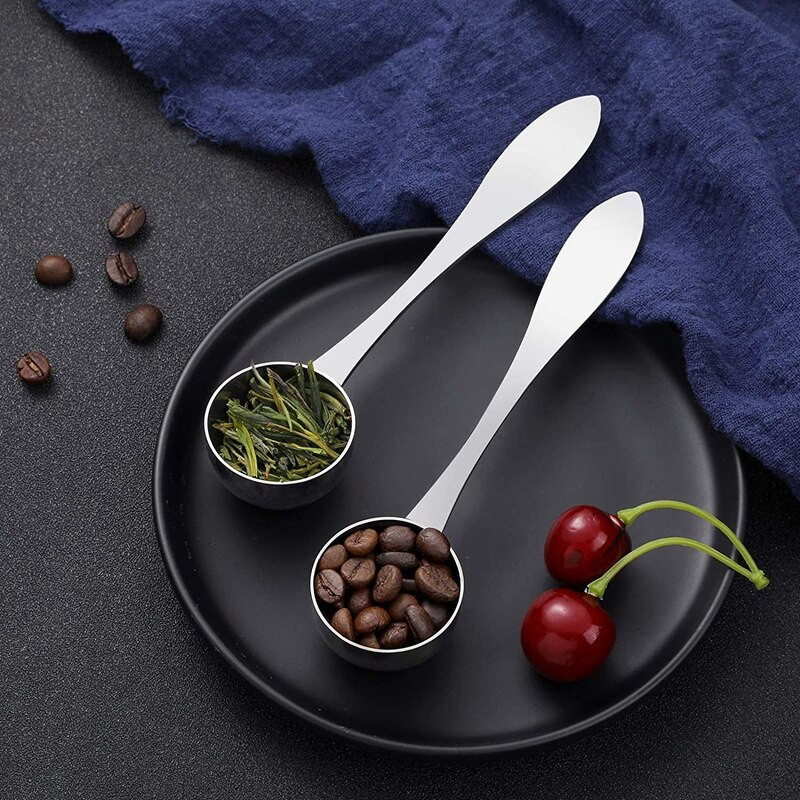 6 darabos kávéskanál rozsdamentes acél mérőkanál, hosszú nyelű evőkanál keverőkanál kávétea cukorhoz (20 ml)