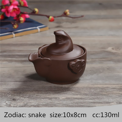 Set za čaj s dvanaest zodijaka Prijenosna putna šalica za čaj Yixing ljubičasti glineni čajnik Quik Lonci Posuđe za čaj Kineski čajnici za piće
