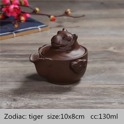 Set za čaj s dvanaest zodijaka Prijenosna putna šalica za čaj Yixing ljubičasti glineni čajnik Quik Lonci Posuđe za čaj Kineski čajnici za piće