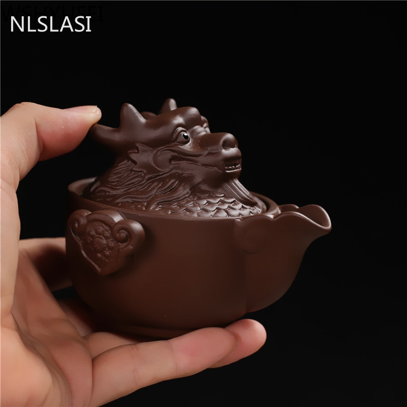 Комплект за чай Twelve zodiac Преносима чаша за чай за пътуване Yixing Purple Clay Teapot Quik Pots Teaware Китайски чайници за напитки