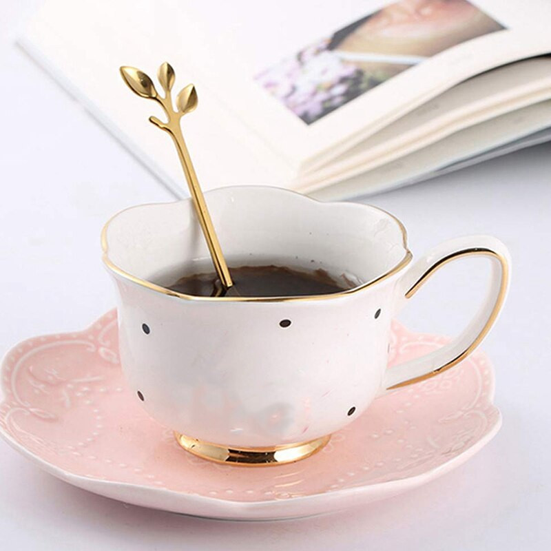Lyžičky na miešanie zmrzliny a čaju, retro dezertné lyžičky na demitasse, espresso lyžičky, príbory, kuchynský riad, 1 sada 8 kusov