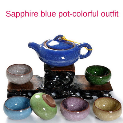 Ledom napukla šalica Set za čaj Keramička šalica za čaj Kung Fu Set za čaj Poklon kutija Set za čaj Čajnik Jednostavan pribor za domaćinstvo Čaj za vodu Čajnik