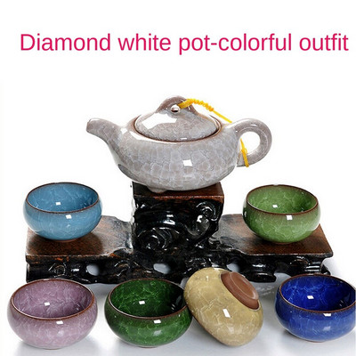 Ledom napukla šalica Set za čaj Keramička šalica za čaj Kung Fu Set za čaj Poklon kutija Set za čaj Čajnik Jednostavan pribor za domaćinstvo Čaj za vodu Čajnik