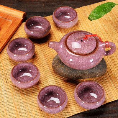 Ledom napukla šalica Set za čaj Keramička šalica za čaj Kung Fu Set za čaj Poklon kutija Set za čaj Čajnik Jednostavan pribor za domaćinstvo Čaj za vodu Čajnik