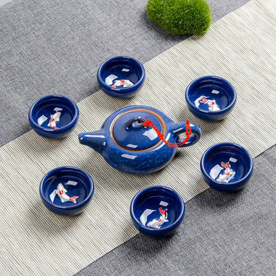 Ledom napukla šalica Set za čaj Keramička šalica za čaj Kung Fu Set za čaj Poklon kutija Set za čaj Čajnik Jednostavan pribor za domaćinstvo Čaj za vodu Čajnik