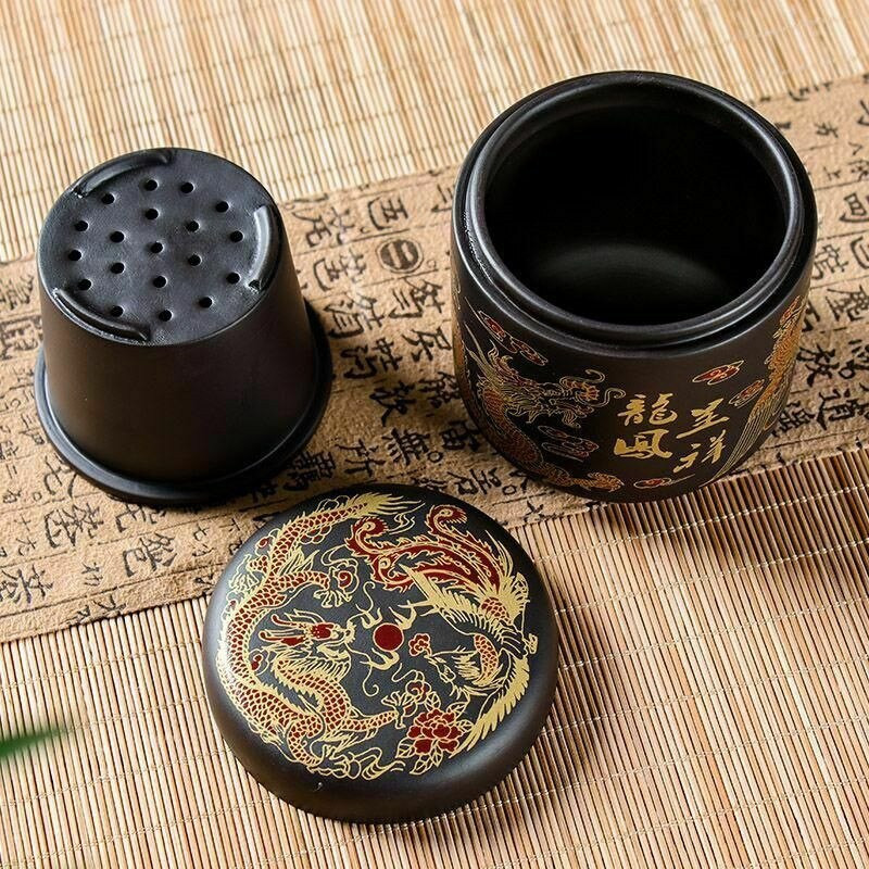 Prenosná čajová šálka, keramická sada hrncov Yixing, fialová hlinená cestovná sada Kung Fu Dragon Fénix, čajový riad Gai wan, cestovná čajová súprava Zisha
