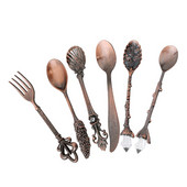 6 buc./set Europa tip palat antic, epocă, costisitoare, lingură de cafea, lingură, set de veselă Utensilios de cozinha criativo