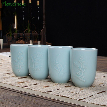 Κεραμικές κούπες τσαγιού Φλιτζάνια καφέ Κούπα καφέ Teaware Ποτό σκεύη καφέ Kung Fu Σετ τσαγιού Κούπα Celadon Water Cup