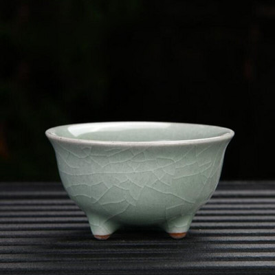 2db/készlet Ru kemence teáscsésze Kung Fu teáscsészék teás edények kínai stílusú italos edények azúrkék porcelán csésze konyhai kungfu eszköz