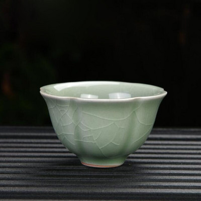 2db/készlet Ru kemence teáscsésze Kung Fu teáscsészék teás edények kínai stílusú italos edények azúrkék porcelán csésze konyhai kungfu eszköz