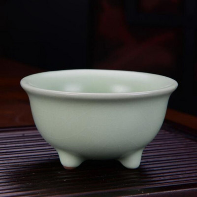 2db/készlet Ru kemence teáscsésze Kung Fu teáscsészék teás edények kínai stílusú italos edények azúrkék porcelán csésze konyhai kungfu eszköz