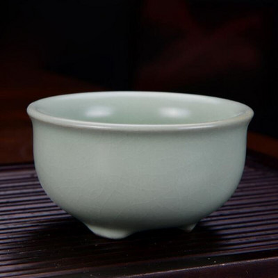 2db/készlet Ru kemence teáscsésze Kung Fu teáscsészék teás edények kínai stílusú italos edények azúrkék porcelán csésze konyhai kungfu eszköz