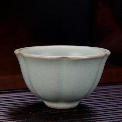 2db/készlet Ru kemence teáscsésze Kung Fu teáscsészék teás edények kínai stílusú italos edények azúrkék porcelán csésze konyhai kungfu eszköz