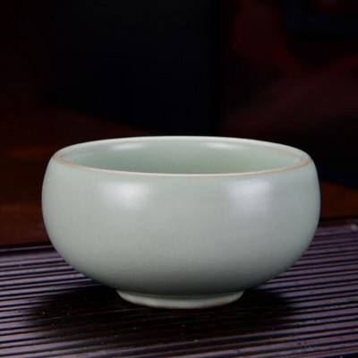 2db/készlet Ru kemence teáscsésze Kung Fu teáscsészék teás edények kínai stílusú italos edények azúrkék porcelán csésze konyhai kungfu eszköz