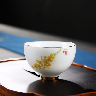 2 vnt. / partijoje Keramikos arbatos puodelis Namų biuro arbatos dubuo Rankomis dažytas porcelianinis arbatos indas Priedai Vieno puodelio Pagrindinis gėrimų indas