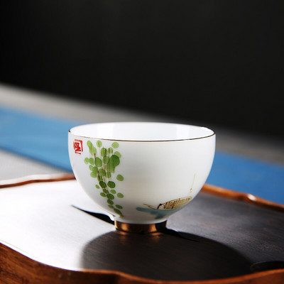 2 vnt. / partijoje Keramikos arbatos puodelis Namų biuro arbatos dubuo Rankomis dažytas porcelianinis arbatos indas Priedai Vieno puodelio Pagrindinis gėrimų indas