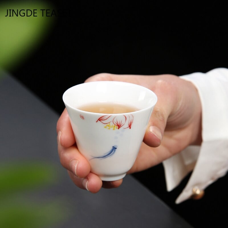 2 vnt. / partijoje Keramikos arbatos puodelis Namų biuro arbatos dubuo Rankomis dažytas porcelianinis arbatos indas Priedai Vieno puodelio Pagrindinis gėrimų indas