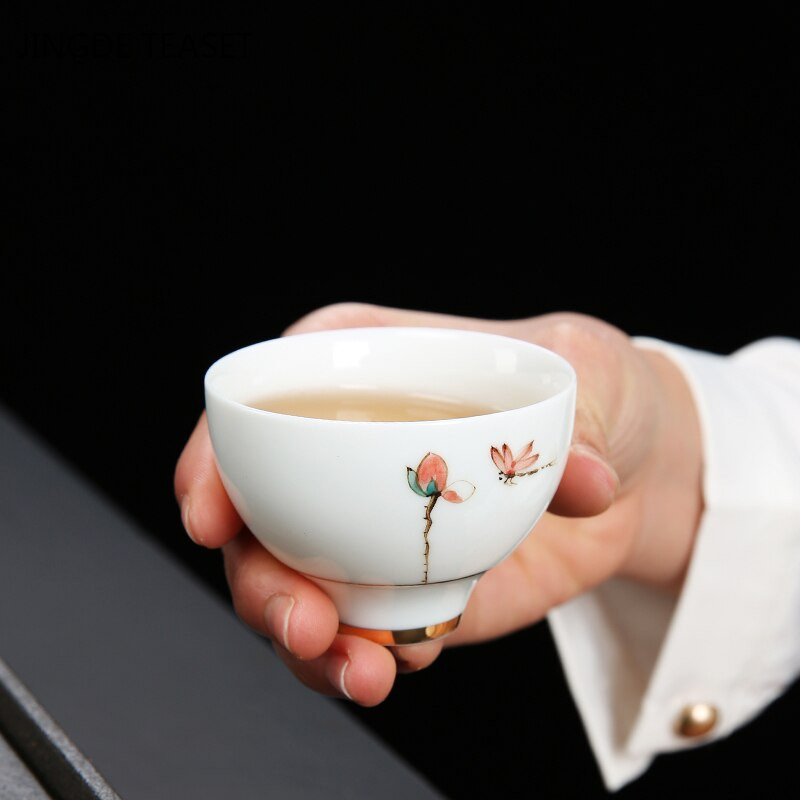 2 vnt. / partijoje Keramikos arbatos puodelis Namų biuro arbatos dubuo Rankomis dažytas porcelianinis arbatos indas Priedai Vieno puodelio Pagrindinis gėrimų indas