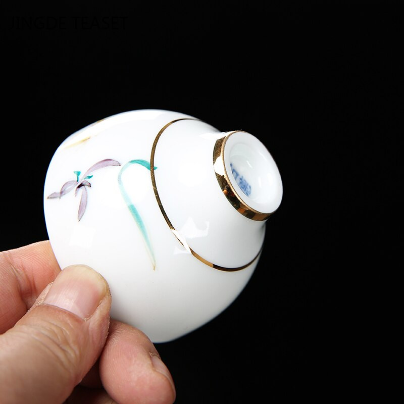 2 vnt. / partijoje Keramikos arbatos puodelis Namų biuro arbatos dubuo Rankomis dažytas porcelianinis arbatos indas Priedai Vieno puodelio Pagrindinis gėrimų indas