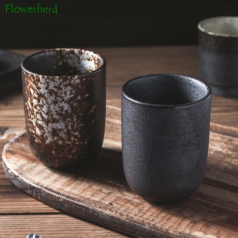 Japonský štýl keramického čajového hrnčeka, vysoký čajový riad, kung-fu čajová súprava, šálka, porcelánový pohár na vodu, domáci retro kávový hrnček na matcha, stohovateľný pohár